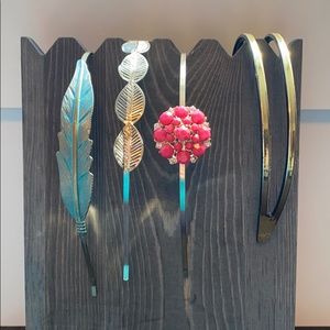 Set of 4 Boho Gold Headbands